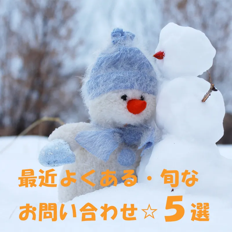 最近よくある・旬なお問い合わせ☆5選